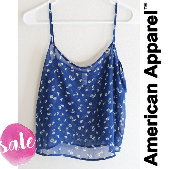 American Apparel Tops - NWOT Daisy sheer crop tank top